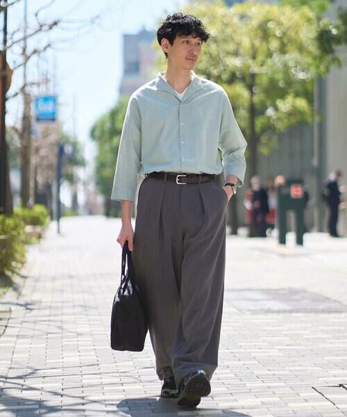 a.v.v / アー・ヴェ・ヴェ シャツ・ブラウス | 【イージーケア/洗濯機で洗える/速乾/接触冷感/ストレッチ】ポリエステルアサハチブソデスタンドカラーシャツ | 詳細3