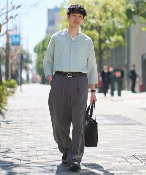 a.v.v / アー・ヴェ・ヴェ シャツ・ブラウス | 【イージーケア/洗濯機で洗える/速乾/接触冷感/ストレッチ】ポリエステルアサハチブソデスタンドカラーシャツ | 詳細4