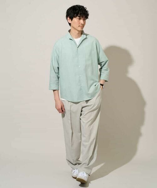 a.v.v / アー・ヴェ・ヴェ シャツ・ブラウス | 【イージーケア/洗濯機で洗える/速乾/接触冷感/ストレッチ】ポリエステルアサハチブソデスタンドカラーシャツ | 詳細5