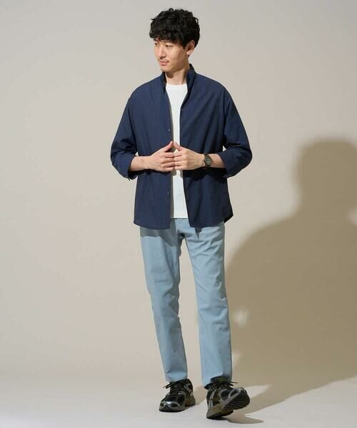 a.v.v / アー・ヴェ・ヴェ シャツ・ブラウス | 【イージーケア/洗濯機で洗える/速乾/接触冷感/ストレッチ】ポリエステルアサハチブソデスタンドカラーシャツ | 詳細8