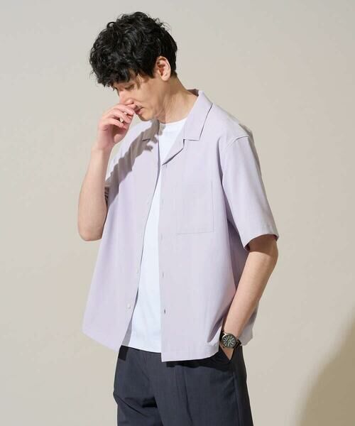 a.v.v / アー・ヴェ・ヴェ シャツ・ブラウス | 【イージーケア/洗濯機で洗える/接触冷感/吸水速乾/UVカット/ストレッチ】リライト オープンカラーシャツ | 詳細1