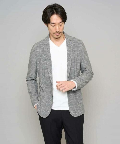 a.v.v / アー・ヴェ・ヴェ セットアップ | 【イージーケア/洗濯機で洗える/ストレッチ】スラブメランジカノコスマートジャケット | 詳細2