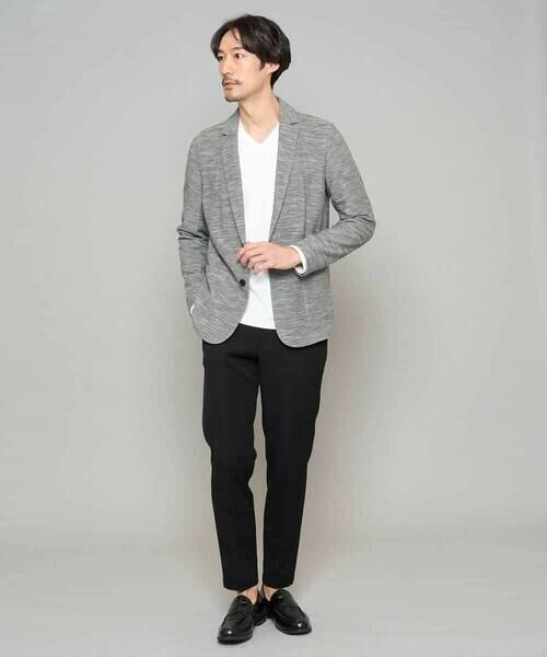 a.v.v / アー・ヴェ・ヴェ セットアップ | 【イージーケア/洗濯機で洗える/ストレッチ】スラブメランジカノコスマートジャケット | 詳細5