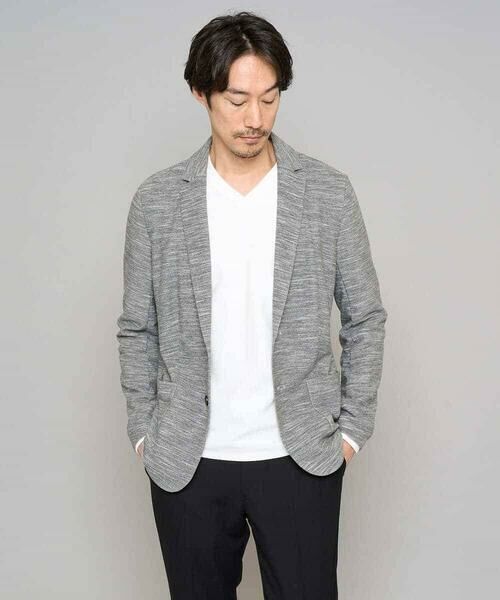 a.v.v / アー・ヴェ・ヴェ セットアップ | 【イージーケア/洗濯機で洗える/ストレッチ】スラブメランジカノコスマートジャケット | 詳細8