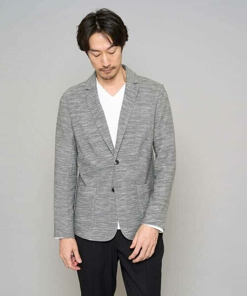 a.v.v / アー・ヴェ・ヴェ セットアップ | 【イージーケア/洗濯機で洗える/ストレッチ】スラブメランジカノコスマートジャケット | 詳細9