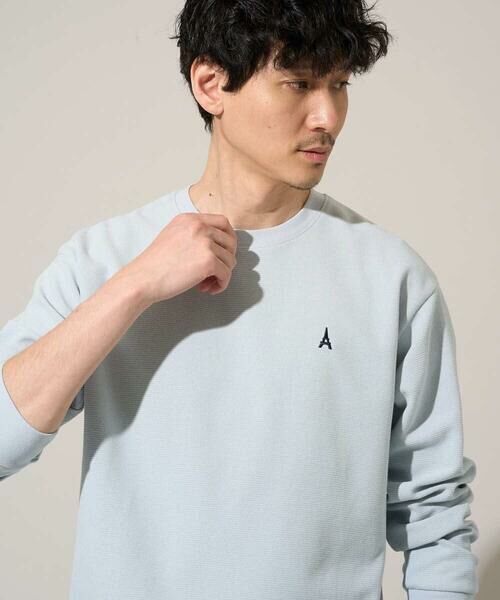 a.v.v / アー・ヴェ・ヴェ カットソー | 【イージーケア/洗濯機で洗える/毛玉になりにくい】アゼダブルフェイス1ポイント刺繍プルオーバー | 詳細4