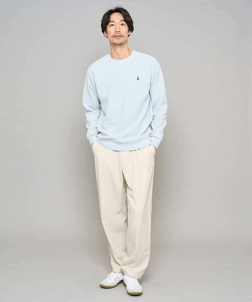 a.v.v / アー・ヴェ・ヴェ カットソー | 【イージーケア/洗濯機で洗える/毛玉になりにくい】アゼダブルフェイス1ポイント刺繍プルオーバー | 詳細15