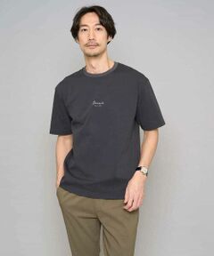 a.v.v / アー・ヴェ・ヴェ カットソー | 【イージーケア/洗濯機で洗える/速乾/毛玉になりにくい/接触冷感】ミニロゴプリントセミワイドシルエットカットソー