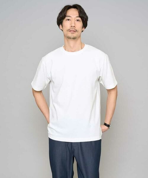 a.v.v / アー・ヴェ・ヴェ カットソー | 【イージーケア/洗濯機で洗える】キカジャカードセミワイドシルエットカットソー（ホワイト）