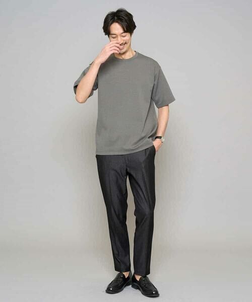 a.v.v / アー・ヴェ・ヴェ カットソー | 【イージーケア/洗濯機で洗える/接触冷感】フォーマルジャカードセミワイドシルエットカットソー | 詳細7