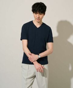 a.v.v / アー・ヴェ・ヴェ カットソー | 【イージーケア/洗濯機で洗える】キカジャカードＶネックスマートＴシャツ