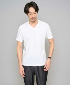 a.v.v / アー・ヴェ・ヴェ カットソー | 【イージーケア/洗濯機で洗える】キカジャカードＶネックスマートＴシャツ