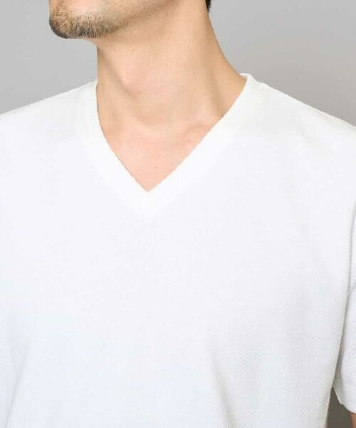 a.v.v / アー・ヴェ・ヴェ カットソー | 【イージーケア/洗濯機で洗える】キカジャカードＶネックスマートＴシャツ | 詳細14