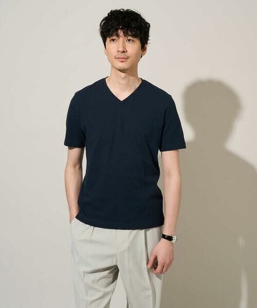 a.v.v / アー・ヴェ・ヴェ カットソー | 【イージーケア/洗濯機で洗える】キカジャカードＶネックスマートＴシャツ | 詳細16