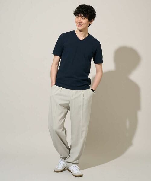 a.v.v / アー・ヴェ・ヴェ カットソー | 【イージーケア/洗濯機で洗える】キカジャカードＶネックスマートＴシャツ | 詳細18