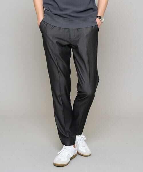 a.v.v / アー・ヴェ・ヴェ その他パンツ | 【イージーケア/接触冷感】デニムライクストレッチスマートスラックス（ダークグレー）