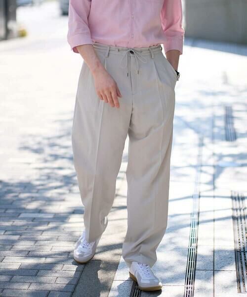 a.v.v / アー・ヴェ・ヴェ その他パンツ | 【イージーケア/洗濯機で洗える/接触冷感/吸水速乾/UVカット/ストレッチ】リライト　１タックワイドイージースラックス（ライトグレー）
