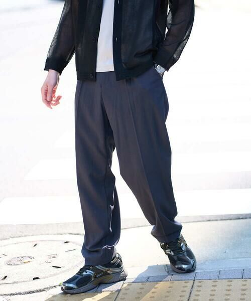 a.v.v / アー・ヴェ・ヴェ その他パンツ | 【イージーケア/洗濯機で洗える/接触冷感/吸水速乾/UVカット/ストレッチ】リライト　１タックワイドイージースラックス | 詳細28