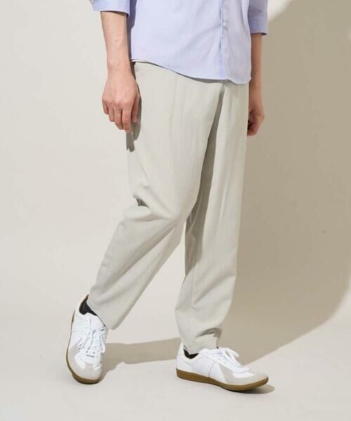 a.v.v / アー・ヴェ・ヴェ ショート・ハーフ・半端丈パンツ | 【イージーケア/洗濯機で洗える/接触冷感/吸水速乾/UVカット/ストレッチ】リライトセミルーズアンクルパンツ（ライトグレー）