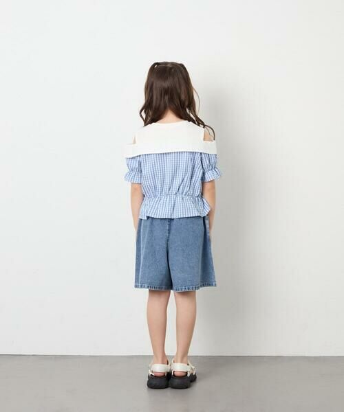 a.v.v / アー・ヴェ・ヴェ シャツ・ブラウス | [120-160]バイカラーチェックレイヤード風ブラウス | 詳細11