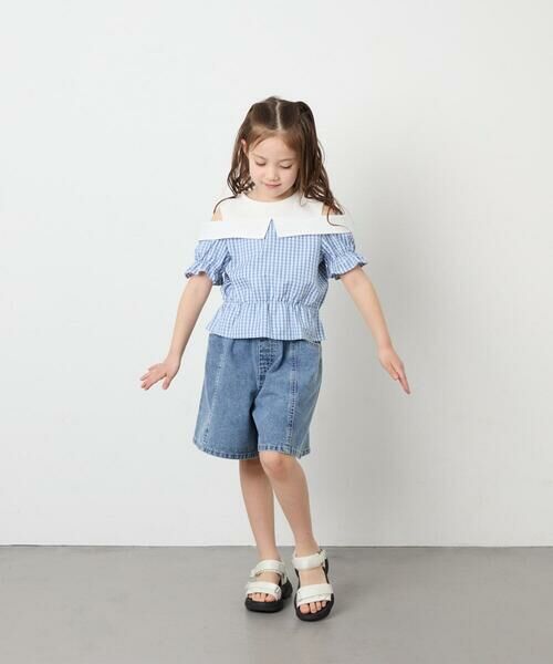 a.v.v / アー・ヴェ・ヴェ シャツ・ブラウス | [120-160]バイカラーチェックレイヤード風ブラウス | 詳細4