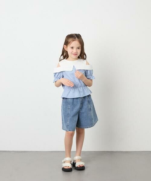 a.v.v / アー・ヴェ・ヴェ シャツ・ブラウス | [120-160]バイカラーチェックレイヤード風ブラウス | 詳細6