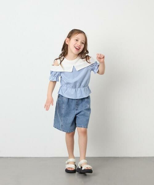 a.v.v / アー・ヴェ・ヴェ シャツ・ブラウス | [120-160]バイカラーチェックレイヤード風ブラウス | 詳細8