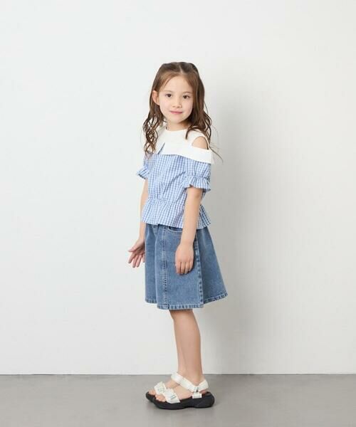 a.v.v / アー・ヴェ・ヴェ シャツ・ブラウス | [120-160]バイカラーチェックレイヤード風ブラウス | 詳細9