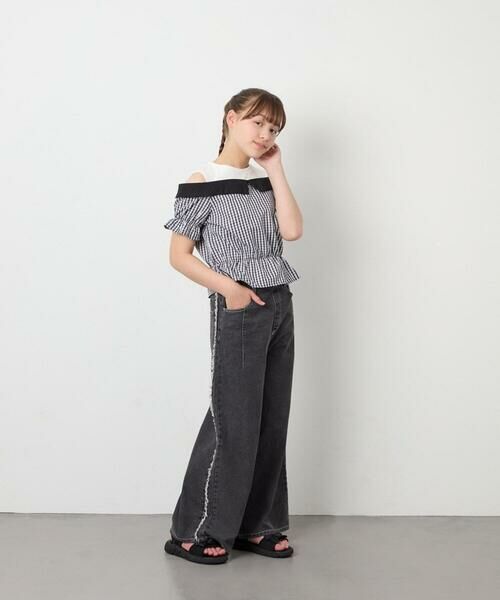 a.v.v / アー・ヴェ・ヴェ シャツ・ブラウス | [120-160]バイカラーチェックレイヤード風ブラウス | 詳細20