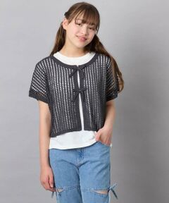 a.v.v / アー・ヴェ・ヴェ ニット・セーター | [120-160][SET］メッシュニットレイヤードトップス