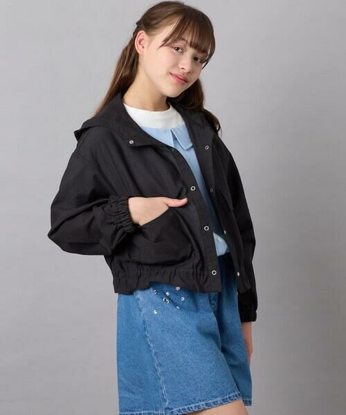 a.v.v / アー・ヴェ・ヴェ セットアップ | [130-160]フード付きシアーサマージャケット（ブラック）