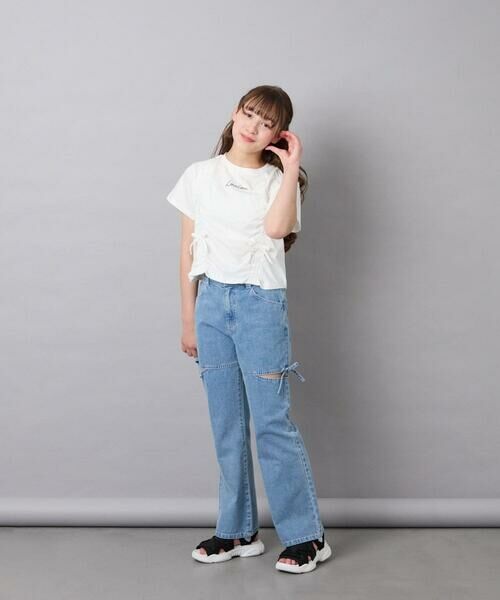 a.v.v / アー・ヴェ・ヴェ カットソー | [130-160]【毛玉になりにくい/綿100％】クロップドドロストTシャツ | 詳細22