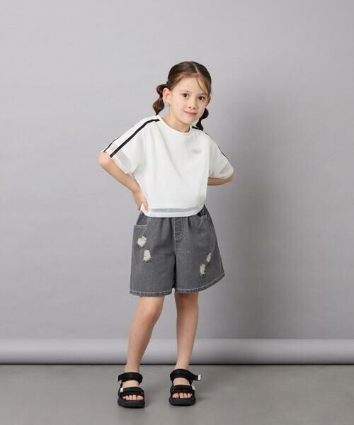 a.v.v / アー・ヴェ・ヴェ カットソー | [120-160]メッシュレイヤードTシャツ | 詳細3