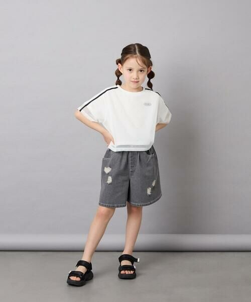 a.v.v / アー・ヴェ・ヴェ カットソー | [120-160]メッシュレイヤードTシャツ | 詳細4