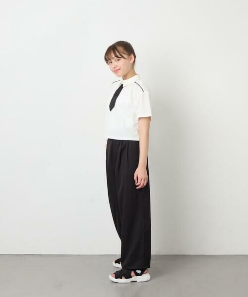 a.v.v / アー・ヴェ・ヴェ カットソー | [130-160]ネクタイ付きクロップドトップス | 詳細10