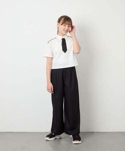 a.v.v / アー・ヴェ・ヴェ カットソー | [130-160]ネクタイ付きクロップドトップス | 詳細4