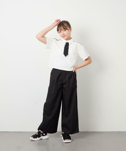 a.v.v / アー・ヴェ・ヴェ カットソー | [130-160]ネクタイ付きクロップドトップス | 詳細6