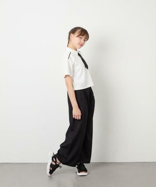 a.v.v / アー・ヴェ・ヴェ カットソー | [130-160]ネクタイ付きクロップドトップス | 詳細7