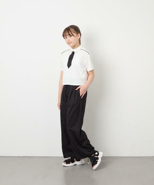 a.v.v / アー・ヴェ・ヴェ カットソー | [130-160]ネクタイ付きクロップドトップス | 詳細8