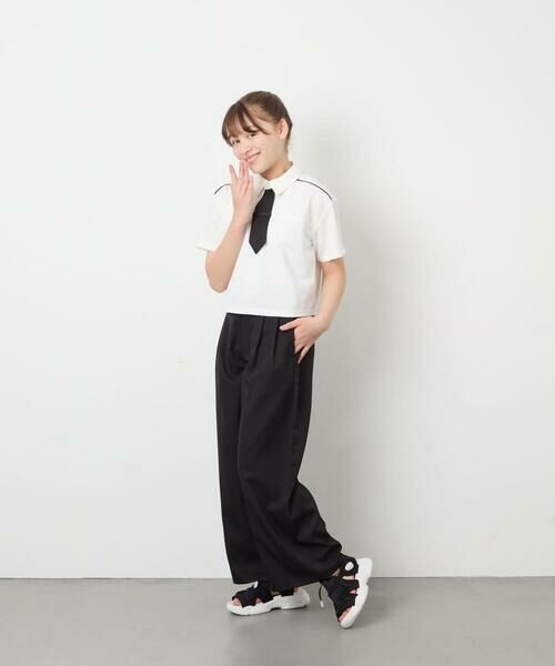 a.v.v / アー・ヴェ・ヴェ カットソー | [130-160]ネクタイ付きクロップドトップス | 詳細9