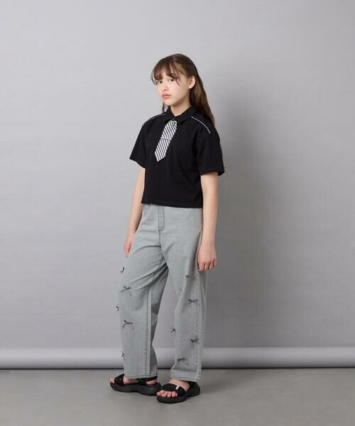 a.v.v / アー・ヴェ・ヴェ カットソー | [130-160]ネクタイ付きクロップドトップス | 詳細15