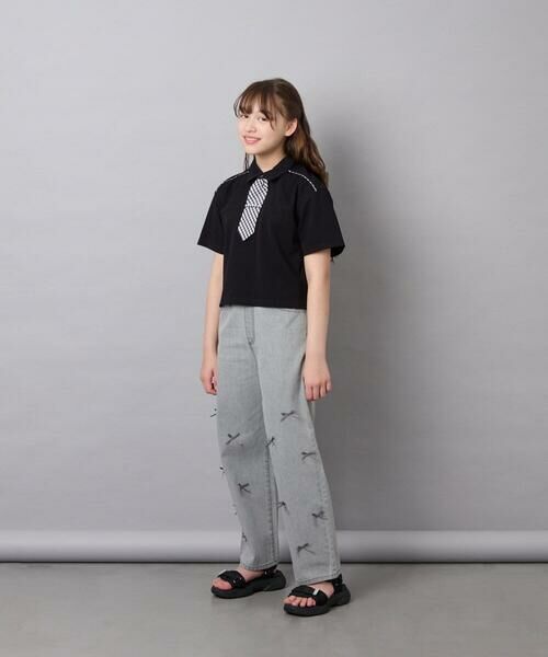 a.v.v / アー・ヴェ・ヴェ カットソー | [130-160]ネクタイ付きクロップドトップス | 詳細16