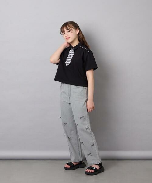a.v.v / アー・ヴェ・ヴェ カットソー | [130-160]ネクタイ付きクロップドトップス | 詳細17