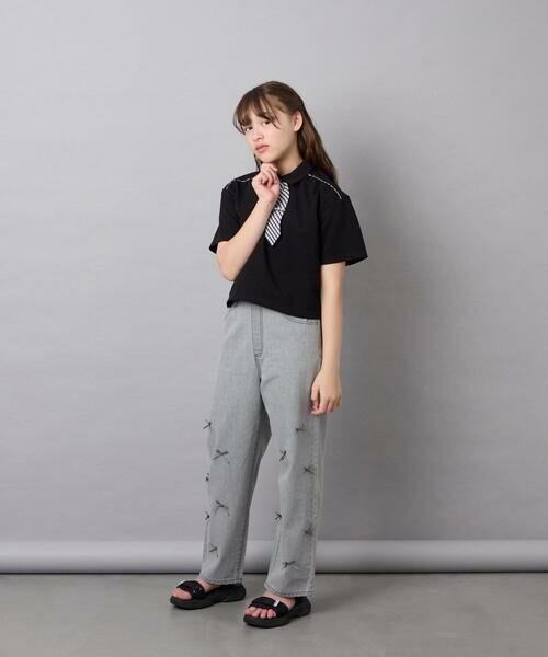 a.v.v / アー・ヴェ・ヴェ カットソー | [130-160]ネクタイ付きクロップドトップス | 詳細19