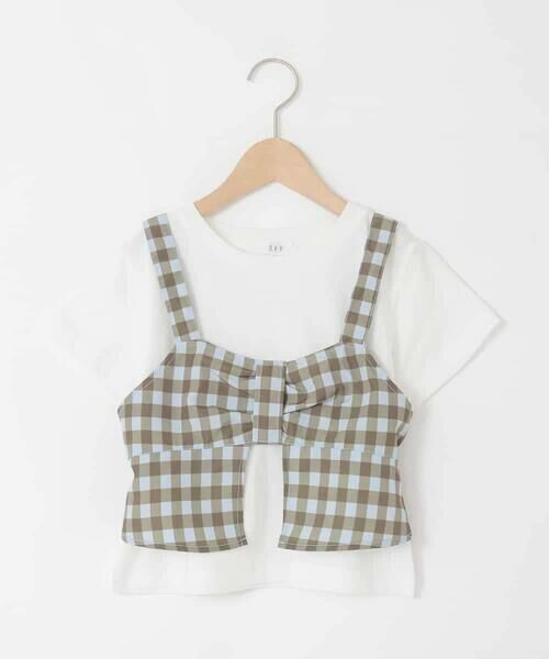 a.v.v / アー・ヴェ・ヴェ カットソー | [120-160][ママとお揃いコーデが叶う]リボンビスチェドッキングTシャツ | 詳細8