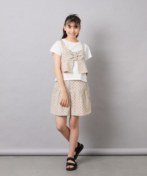 a.v.v / アー・ヴェ・ヴェ カットソー | [120-160][ママとお揃いコーデが叶う]リボンビスチェドッキングTシャツ | 詳細21