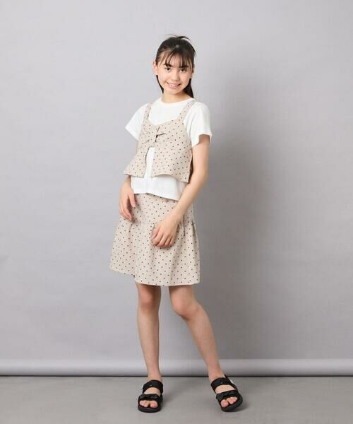 a.v.v / アー・ヴェ・ヴェ カットソー | [120-160][ママとお揃いコーデが叶う]リボンビスチェドッキングTシャツ | 詳細22