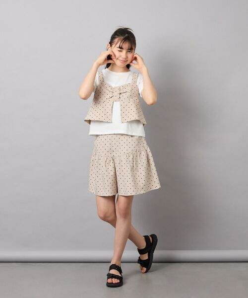 a.v.v / アー・ヴェ・ヴェ カットソー | [120-160][ママとお揃いコーデが叶う]リボンビスチェドッキングTシャツ | 詳細23
