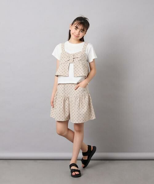 a.v.v / アー・ヴェ・ヴェ カットソー | [120-160][ママとお揃いコーデが叶う]リボンビスチェドッキングTシャツ | 詳細28