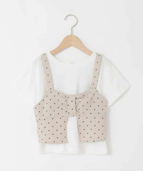 a.v.v / アー・ヴェ・ヴェ カットソー | [120-160][ママとお揃いコーデが叶う]リボンビスチェドッキングTシャツ | 詳細29